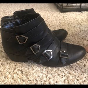 Ankle Moto Buckle Boots